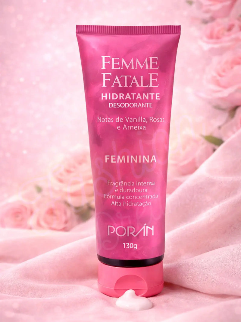 Hidratante Desodorante Femme Fatale Feminina - Baunilha, Rosa e Ameixa